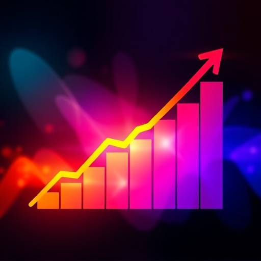 A stylized image of financial growth charts moving upwards.